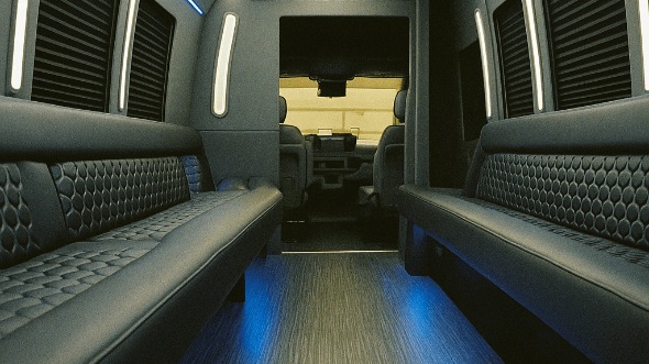 Interior of Bismarck Party Bus Company's 30 Passenger Party Bus in Bismarck