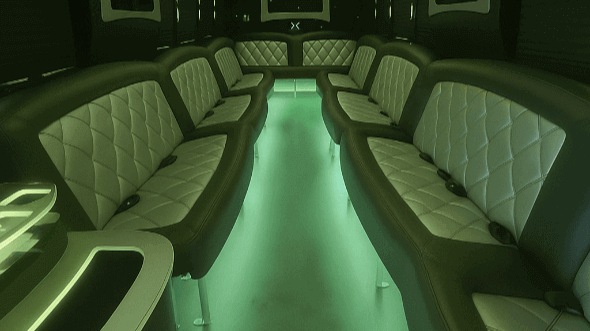 Interior of Grand Forks Party Bus Company's 30 Passenger Party Bus in Grand Forks