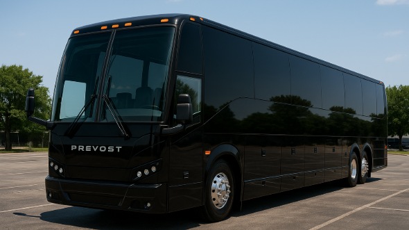 Exterior of North Dakota Party Bus Company's 46 Passenger Charter Bus in North Dakota