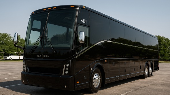 Exterior of North Dakota Party Bus Company's 47 Passenger Charter Bus in North Dakota
