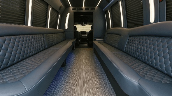 Interior of Bismarck Party Bus Company's 50 Passenger Party Bus in Bismarck