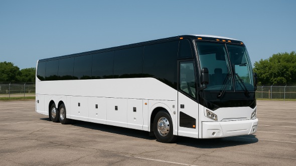 Exterior of North Dakota Party Bus Company's 54 Passenger Charter Bus in North Dakota