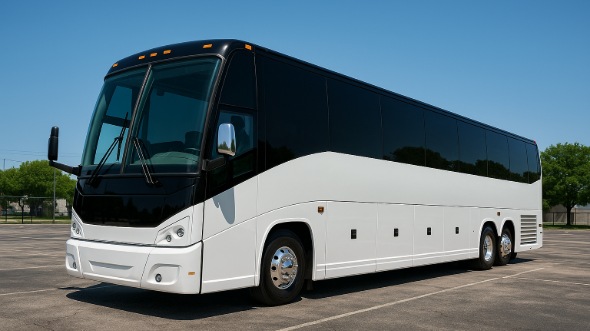 Exterior of North Dakota Party Bus Company's 55 Passenger Charter Bus in North Dakota